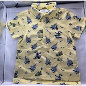 Ralph Lauren Boys 12 Mos Polo Butter Yellow Bears Boats Details In Description